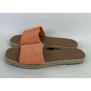 Universal Thread Womens Maren Square Toe Espadrille Slide Sandal Orange NWT‎